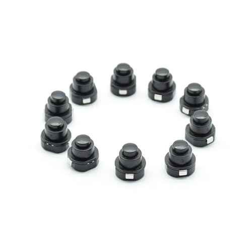 SFNGXXAG 10pcs/Lot Flashlight Torch Part Round Push Button Switch Black DC 30V 1A 10mm x 10mm (D*H) von SFNGXXAG