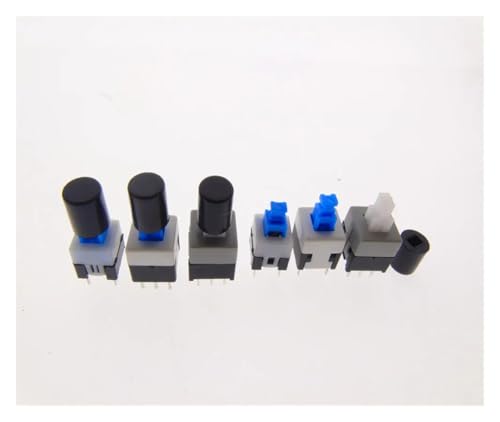 SFNGXXAG 30Sets(=1Pack) Tactile Push Button Switch Self Lock Switch 7 * 7MM 8 * 8MM 8.5 * 8.5MM Switch Button + (30PCS Black Tact Cap) von SFNGXXAG