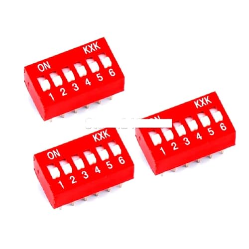 SFNGXXAG Slide Type Switch 2.54mm 6-Bit 6 Position Way DIP Red Pitch von SFNGXXAG