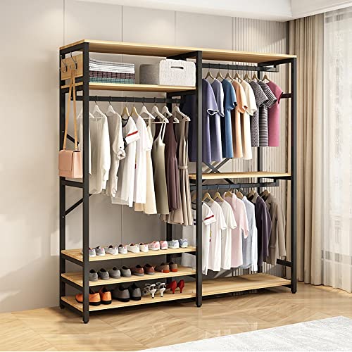 SFNIOKFG Bäume im Eingangsbereich mit Haken, Moderne Aufbewahrungsregale und Schuhbank, freistehender Schrank-Organizer mit Garderobe, Kleiderregal für Schlafzimmer im Flur, 120 x 40 x 200 SFNIOKFG Bäume im Eingangsbereich mit Haken, Moderne Aufbewahrungsregale und Schuhbank, freistehender Schrank-Organizer mit Garderobe, Kleiderregal für Schlafzimmer im Flur, 120 x 40 x 200 von SFNIOKFG