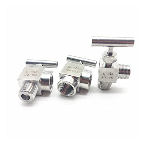 1 stücke 304 Edelstahl Männlich zu Weiblich Gewinde Nadel Ventil 1/8 "1/4" 3/8 "1/2" Rechten Winkel Typ Globe Ventil(G-Male Female Thread,0.5 Inch) von SFOCQVISH