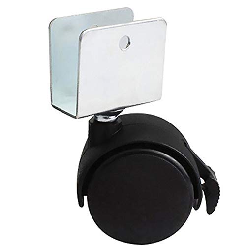 4 Stück Lenkrollen, U-Halterung, Möbelrad mit Bremse, Zwillingsrad for Kinderbett, 360 Grad(16mm) von SFOCQVISH