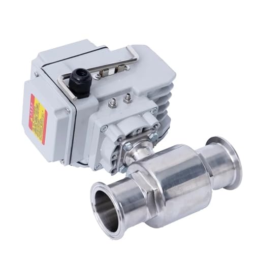 57 mm 2-Wege-Plattform-Motorkugelhahn Edelstahl Q911F-16P Sanitär-Tri-Clamp-Ferrule-Typ Elektrischer Kugelhahn(12VDC) von SFOCQVISH