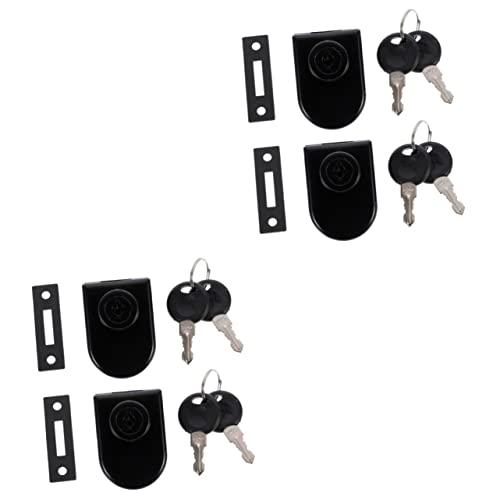 Glas-Einzeltürschloss Türschlösser 6 Sätze Glastürschloss Anti-Türschloss Vitrinenschloss Praktisches Schrankschloss Vitrinenschloss Zinklegierung Anti-Kabinettschloss Schwarz(Blackx3pcs,5.5X3.7X3.7CM von SFOCQVISH