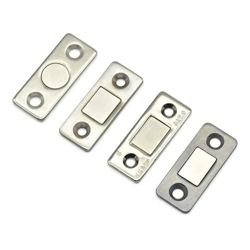 Home Office und Shop Magnetischer ultradünner Türverschluss, Silber, versteckter Türschließer, Schraube/Aufkleber, Schrankmöbel, 1 Stück(Load 3kg) von SFOCQVISH