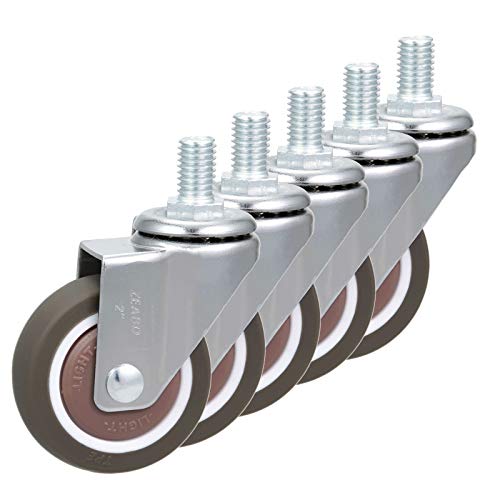 Lenkrollen for Bürostühle, Bolzen |M10 *15mm| 120 kg / 5 Stück, PU-Lenkrolle ohne Bremse, for Möbel/Wagen/Sofa/Babybett/Nachttisch Lenkrollen for Bürostühle, Bolzen |M10 *15mm| 120 kg / 5 Stück, PU-Lenkrolle ohne Bremse, for Möbel/Wagen/Sofa/Babybett/Nachttisch von SFOCQVISH