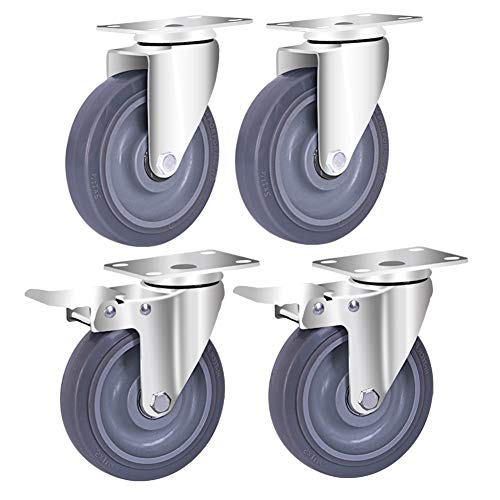 Lenkrollen mit Bremsen × 4, leise Gummirollen, robuste Möbeltransportrollen, Ersatzräder for Wagen/Werkbänke/Tische Lenkrollen mit Bremsen × 4, leise Gummirollen, robuste Möbeltransportrollen, Ersatzräder for Wagen/Werkbänke/Tische von SFOCQVISH