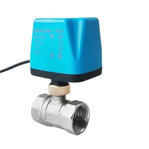 Motorisierter Kugelhahn aus Edelstahl, 2-adrig, Ausschalt-Reset, 8 Nm Drehmoment, 12 V DC, alternatives elektrisches Magnetventil(12VDC-NORMALLY CLOSED,1 Inch) von SFOCQVISH