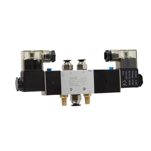 Pneumatische 5 Weg Zentrum Schließen Air Magnetventil Block Verteiler PlateAC220V DC24V(4v330e-10 Ac220v,With 6mm) von SFOCQVISH