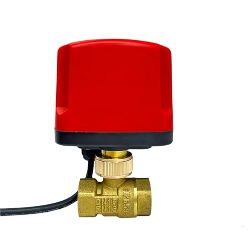 SFOCQVISH 1/2 "wasserdichter motorisierter Kugelhahn 220 V 12 V 24 V Messing-Elektrokugelhahn Metallmotor mit großem Drehmoment(220VAC,CR02) von SFOCQVISH
