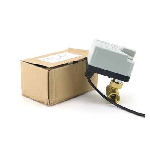 SFOCQVISH 220 V/12 V DN15 DN20 DN25 Messing 2-Wege-motorisierter Kugelhahn 1/2 Zoll 3/4 Zoll 1 Zoll Dreidraht-Zwei-Steuerungs-Elektromagnetventil mit Handbuch(Dc12v-24v-3 Wire - 2 Point,0.75 Inch) von SFOCQVISH