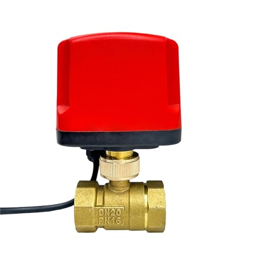 SFOCQVISH 3/4 "wasserdichter motorisierter Kugelhahn 220 V 12 V 24 V Messing-Elektrokugelhahn Metallmotor mit großem Drehmoment(220VAC,CR02) von SFOCQVISH