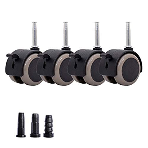 Set mit 4 Rollen for Kinderbetten, Gummi-Schwenkrollen for Kinderbetten mit Bremsen, 5,1 cm Möbelrad, Zubehör for Babybetträder, Tragfähigkeit 265 lb, Doppelrad, geräuschlos, mit Metallkolbenschaft M8 Set mit 4 Rollen for Kinderbetten, Gummi-Schwenkrollen for Kinderbetten mit Bremsen, 5,1 cm Möbelrad, Zubehör for Babybetträder, Tragfähigkeit 265 lb, Doppelrad, geräuschlos, mit Metallkolbenschaft M8 von SFOCQVISH