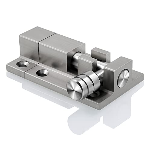 Türschloss, Torriegel Edelstahl, Schieberiegel, 2er-Pack Laufriegelriegel, Schiebeschloss aus verdickter Aluminiumlegierung for Türen, Schieberiegel mit gebürsteter Oberfläche und 6 Schrauben von SFOCQVISH