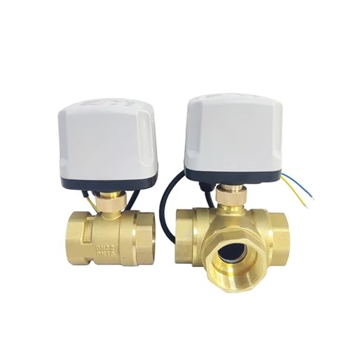 Wasserdichter motorisierter Kugelhahn, 2 Drähte, Messing, Ausschalt-Reset, 8 N·m, großes Drehmoment, 24 V DC, kann elektrisches Magnetventil ersetzen(3 WAY-24VDC-OPEN,0.5 Inch) von SFOCQVISH