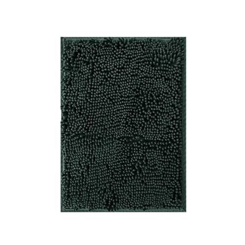 SFOIKVG badezimmermatte 2 STÜCKE Badezimmerteppichmatte mit super saugfähigen Mikrofaser-Badteppichen Rutschfester Plüschteppich for Duschmatte Toilettenfußmatte Boden(Black) von SFOIKVG