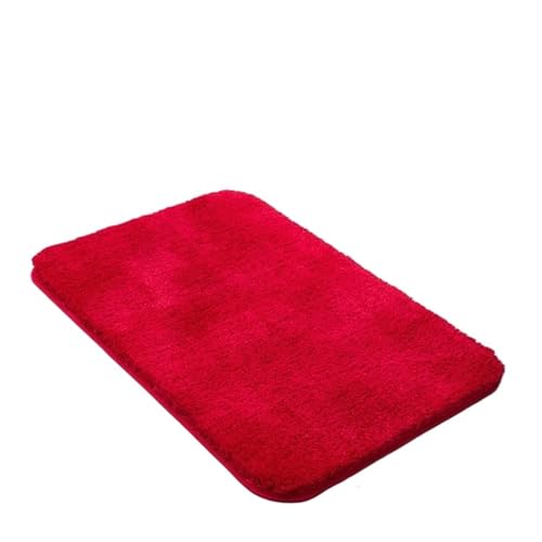 SFOIKVG badezimmermatte Badematte Super saugfähige Badezimmerteppiche Teppiche Badewannenbodenmatte Fußmatte for Duschraum Toilette Badezimmermatte(Red,40X120cm) von SFOIKVG