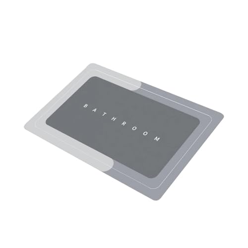 SFOIKVG badezimmermatte Badezimmer rutschfeste saugfähige Bodenmatte Home Küche Duschraum Badewanne Teppich Schnelltrocknende Tür Memory Foam Pads(Rectangle Gray) von SFOIKVG