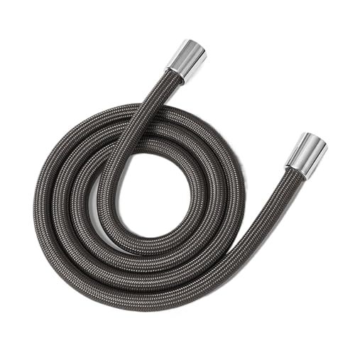 duschschlauch Anti-Wicklung Handbrause Schlauch Universal Schnittstelle Duschrohr Druck Flexible Bad Dusche Nylon Rohr(Dark grey,2M) von SFOIKVG