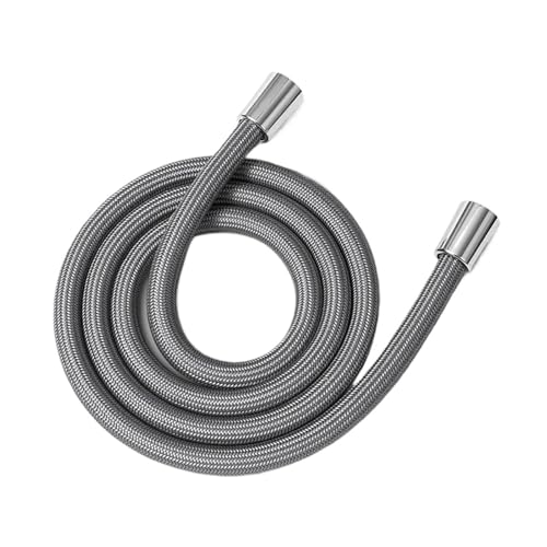 duschschlauch Anti-Wicklung Handbrause Schlauch Universal Schnittstelle Duschrohr Druck Flexible Bad Dusche Nylon Rohr(Grey,1.5M) von SFOIKVG