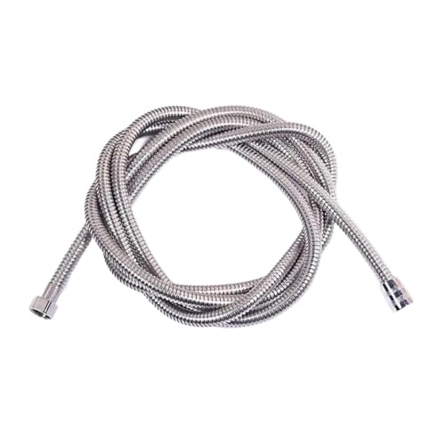 duschschlauch Extra dicker silberner Edelstahl-Brauseschlauch, explosionsgeschützter Sanitärschlauch for Duschkopf, Regendusche und Badewannenhahn(1.5M) von SFOIKVG
