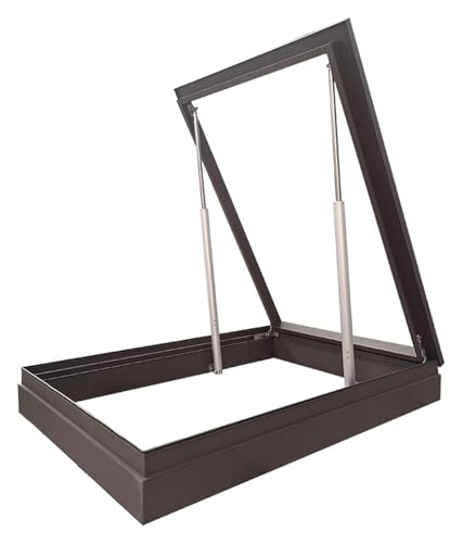 Dachfenster, Dachfenster mit Doppelverglasung, 80°-Öffnungsdach, Dachfensterabdeckung for geneigtes Flachdach for Schuppen, Garage, Wintergarten, Keller(70x140cm) von SFQEVHRZ