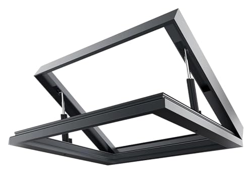 Dachfenster, Unterirdisches Beleuchtungsschachtfenster mit Doppelschichtglas, Zugangsluke Aluminiumlegierungsrahmen, Sicherheitstür for Wintergarten(80x80cm) von SFQEVHRZ