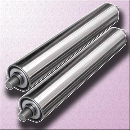 Edelstahl-Förderrolle， 2er-Pack Ersatzrollen ohne Antrieb und Schwerkraftgetriebe, leichte kommerzielle Gleitrollen-Zuführrollen(Dia 50mm(2"),L 800 mm(31.5")) von SFQEVHRZ