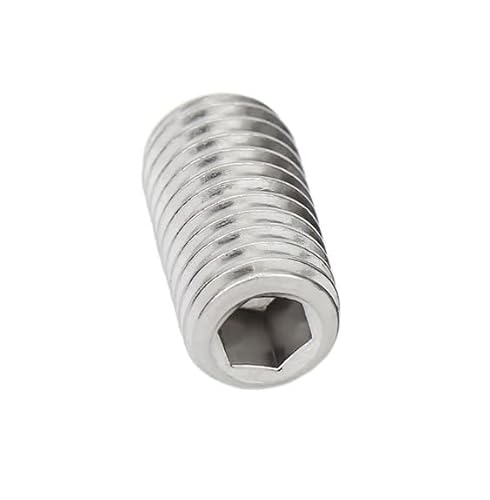 Gewindestift Kegelspitze， 1/10/50 STÜCKE M4 M5 M6 M8 M10 M12 M14 M16 304 A2 Edelstahl Sechskant Innensechskant Flache Madenschraube(50mm,10pcs M4) von SFQEVHRZ