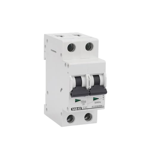 Mini-Leistungsschalter, 2P AC MCB C Typ 400V 50HZ/60HZ Mini Circuit Breaker Miniatur Haushalt Luft Schalter 6A 10A 15A 20A 25A 32A 40A 50A 63A(20a) von SFQEVHRZ