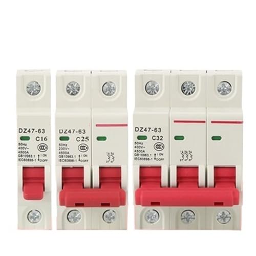 Mini-Leistungsschalter, DZ47-63 2P 6A 10A 16A 20A 25A 32A 40A 50A 63A Mini Circuit Breaker Ausschnitt Schalter Miniatur Haushalt Luft Schalter(50a) von SFQEVHRZ