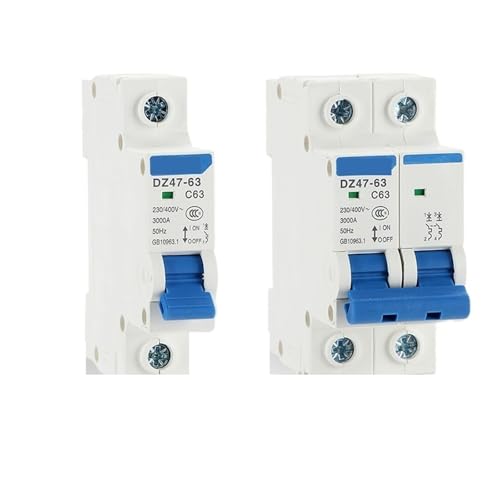 Mini-Leistungsschalter, MCB DZ47-63 1P 2P 3P 4Pole C45 4,5 Ka AC Miniatur Circuit Breaker Haushalt Luft Schalter 60Hz 10A 16A 20A 25A 63A C Typ Überlast(50a,1P) von SFQEVHRZ