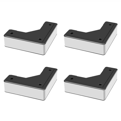 Möbelverhöher, Betterhöhungen aus Edelstahl, 4 Stück, Sofaerhöhungen, tragen bis zu 500 kg, robuste Stützbeine, Möbelfüße(Bright Silver,8cm) von SFQEVHRZ