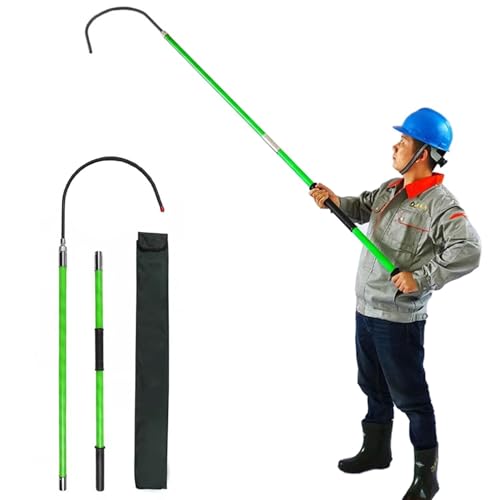 Rettungshaken-Set, Rutschfester Griff als Sicherheitswerkzeug gegen Stromschläge, zur Brandbekämpfung und Elektrikerwerkzeug(Green,3m/118in) von SFQEVHRZ