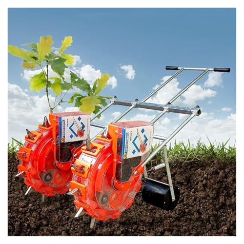 SFQEVHRZ Garten Pflanzer, Handschub-Präzisions-Walzensämaschine, Doppelreihen-Saatgutstreuer, einstellbare Tiefen(8 Mouths) von SFQEVHRZ