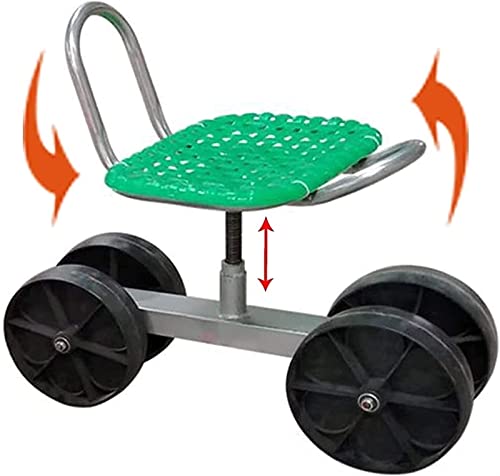 SFQEVHRZ Gartenwagen Hocker， 360 ° drehbarer landwirtschaftlicher Drehstuhl for Gartenarbeit und Heimwerken for kleine Gartengeräte(Green) von SFQEVHRZ