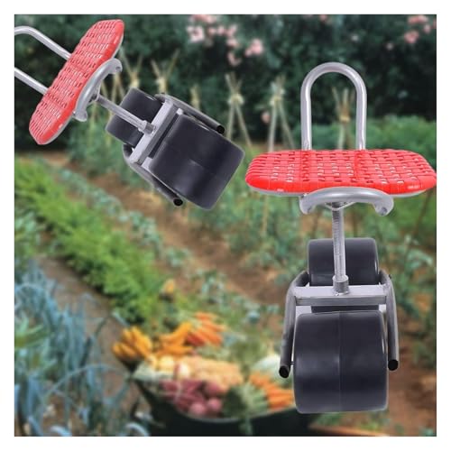SFQEVHRZ Gartenwagen Hocker， Gartenhocker auf Rädern, rollender Gartensitz, graduell drehbarer Arbeitshocker, Gartensitz for einfaches Bewegen, reduziert Arbeitsermüdung(3 Wheel x 1) von SFQEVHRZ