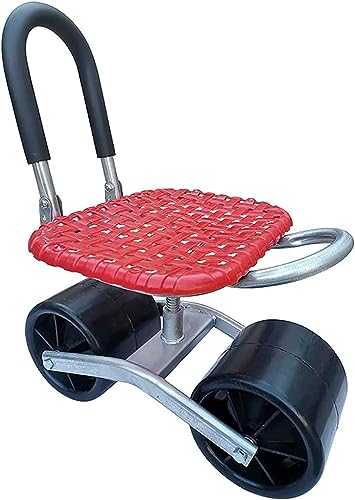SFQEVHRZ Gartenwagen Hocker， Hocker mit Rädern for Gartenwagen, Arbeitssitz mit Rädern for Gartenwagen, höhenverstellbar, Pflanzkollektion, glasiert von SFQEVHRZ