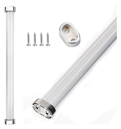 SFQEVHRZ Kleiderschrank Hanging Rods， Abnehmbare Kleiderstange aus Metall mit Flanschsatz und Schrauben(Silver,75cm/29.5in) von SFQEVHRZ