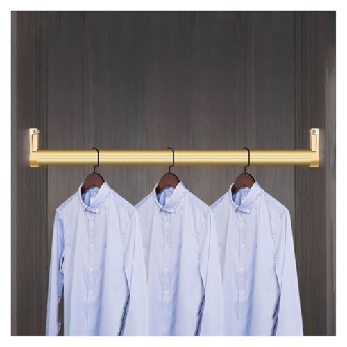 SFQEVHRZ Kleiderschrank Hanging Rods， Kleiderstange aus goldenem Aluminium, 25,4 bis 165,5 cm lang – ovale Kleiderstangen for Aufhängen von Kleidung – Kleiderstangenrohr(33in/83.8cm) von SFQEVHRZ