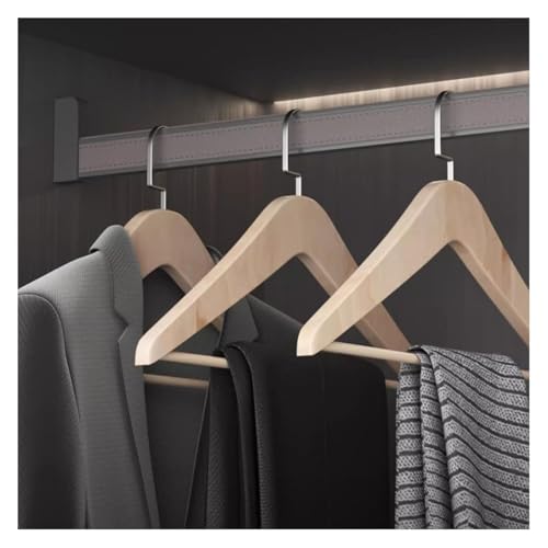 SFQEVHRZ Kleiderschrank Hanging Rods， Kleiderstange for Aufhängen von Kleidung, robuste Kleiderstangen-Sets, abnehmbare Kleiderstange aus Metall(Dark Grey,88cm/34.6in) von SFQEVHRZ