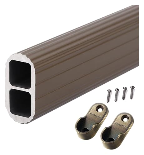 SFQEVHRZ Kleiderschrank Hanging Rods， Kleiderstangen aus Metall for Einschrauben, robuste Kleiderstange, 50,8 60,9 69,1 90,9 99,1 109,2 119,4 cm lang(Champagne Color,120cm/47.2in) von SFQEVHRZ