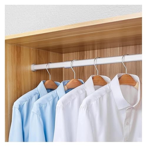 SFQEVHRZ Kleiderschrank Hanging Rods， Schrankstangenverlängerung for Aufhängen von Kleidung, robuste, verstellbare Stange, Teleskop-Kleiderstangenrohr aus Metall(Silver,60 95cm/23.6 39.4 in) von SFQEVHRZ