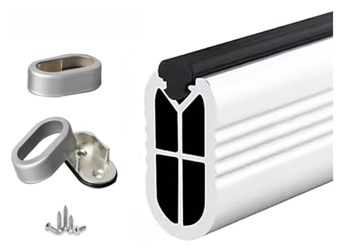 SFQEVHRZ Kleiderschrank Hanging Rods， for Aufhängen von Kleidung, strapazierfähig, zur Wandmontage, Kleiderstange, 50 60 70 80 90 100 110 120 130 140 150 160 cm lang(Silver,110cm/43.3in) von SFQEVHRZ