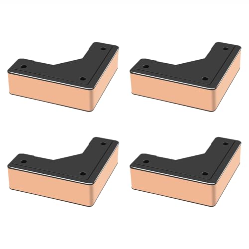 SFQEVHRZ Möbelverhöher, Betterhöhungen aus Edelstahl, 4 Stück, Sofaerhöhungen, tragen bis zu 500 kg, robuste Stützbeine, Möbelfüße(Rose Gold,8cm) von SFQEVHRZ
