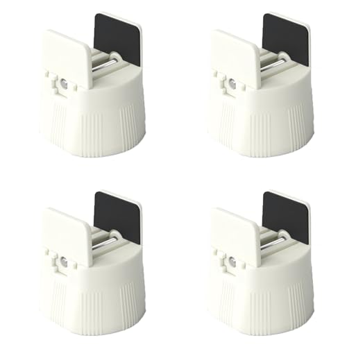 SFQEVHRZ Möbelverhöher, Verstellbare Möbelbeine, 4 Stück, Betterhöhungen, Höhe 5 cm, ABS-Sofaerhöhungen, robuste Stützfüße, Schwarz/Braun/Weiß(White) von SFQEVHRZ