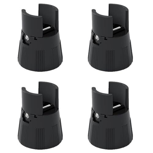 SFQEVHRZ Möbelverhöher, Verstellbare Möbelbeine ABS-Betterhöhungen fügen 5 cm Höhe hinzu Hochleistungs-Stützfüße 4 Stück Sofaerhöhungen(Black) von SFQEVHRZ