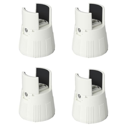 SFQEVHRZ Möbelverhöher, Verstellbare Möbelbeine ABS-Betterhöhungen fügen 5 cm Höhe hinzu Hochleistungs-Stützfüße 4 Stück Sofaerhöhungen(White) von SFQEVHRZ
