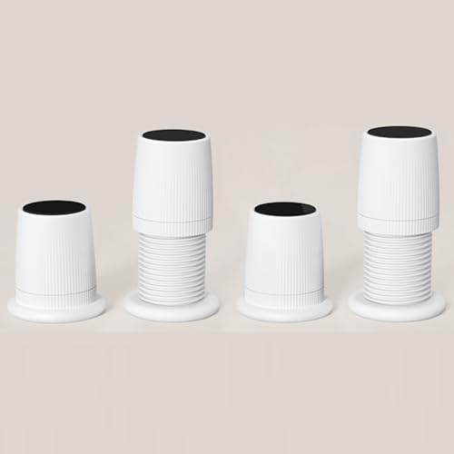 SFQEVHRZ Möbelverhöher, Verstellbare Möbelerhöhungen, Selbstklebende Betterhöhungen, robuste ABS-Tischbeine, tragen bis zu 500 kg, 4 Stück Sofafüße(White,CH) von SFQEVHRZ