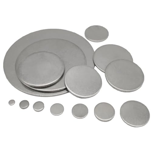 SFQEVHRZ Scheibe aus rostfreiem Stahl, 7 mm - 90 mm Edelstahlscheibe, Massive kleine runde Stahlplatte, kreisförmige Metallblechscheibe, Dicke 1,8 mm(7mm (10Pcs)) von SFQEVHRZ